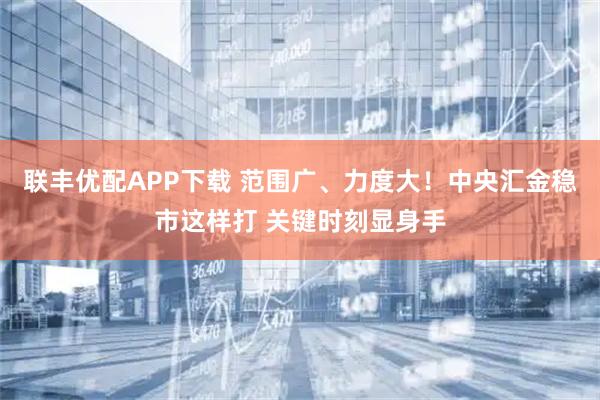 联丰优配APP下载 范围广、力度大！中央汇金稳市这样打 关键时刻显身手