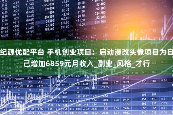 纪源优配平台 手机创业项目：启动漫改头像项目为自己增加6859元月收入_副业_风格_才行